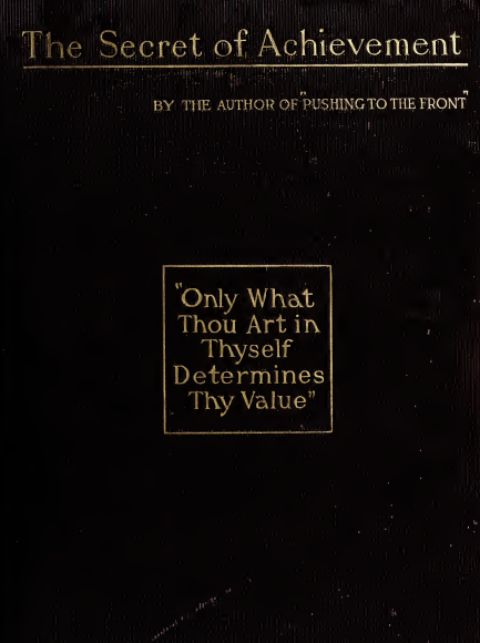 Cover of THE SECRET OF ACHIEVEMENT pdf & Audio book